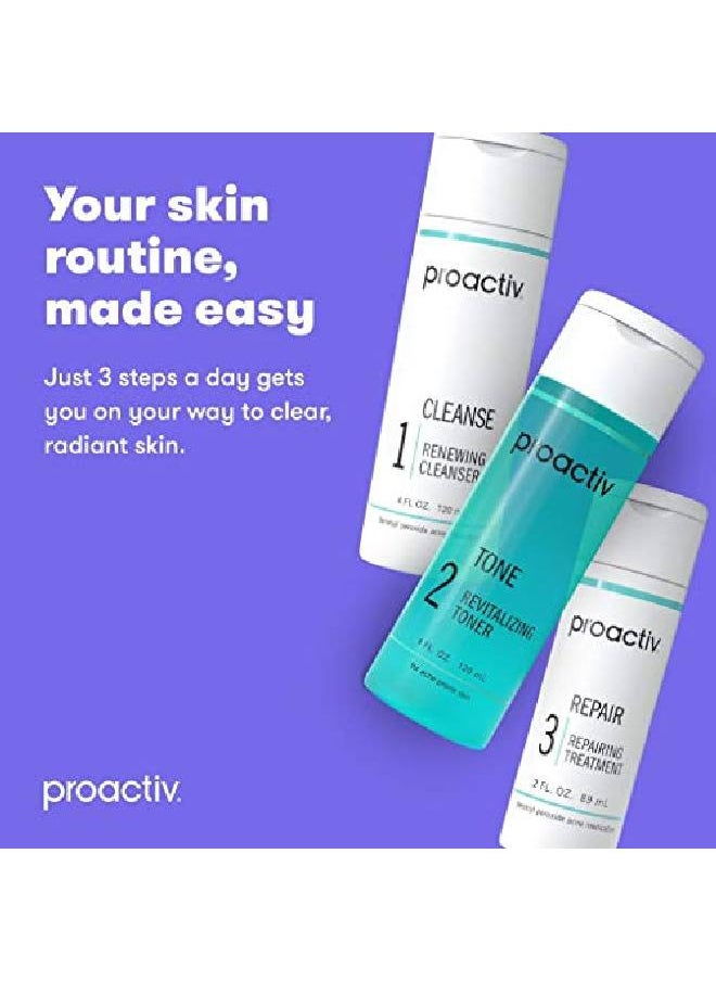 Proactiv - 3 Step Acne Treatment Benzoyl Peroxide Face Wash Repairing Acne Spot Treatment For Face And Body Exfoliating Toner 60 Day Complete Acne Skin Care Kit - Image 1