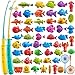 TEMI Fishing Toy Game for Kids 3 4 5 6 7 8 Years Old 51 Fish Bath Playset for Toddlers Toy Magnetic Rod and Fishing Net Outdoor Water Toys for Kids Age 35 Party for Boy and Girl - Image 2