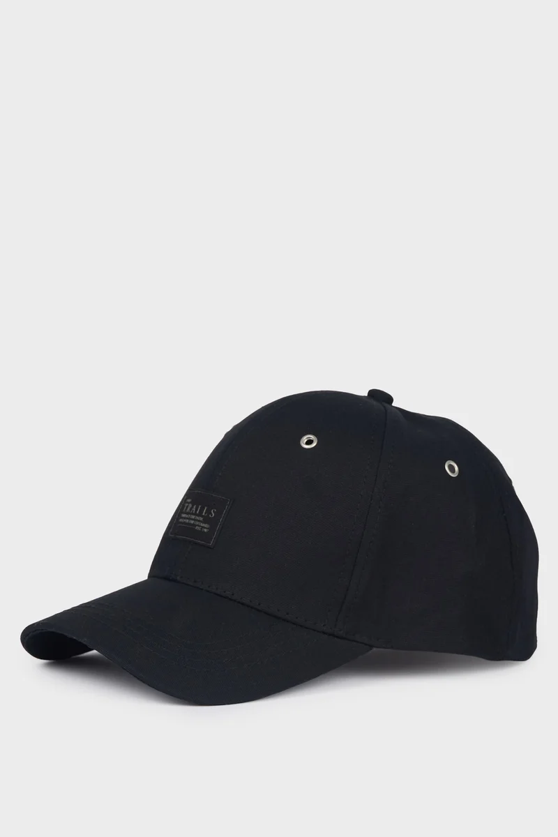 Man Cotton Label Print Cap