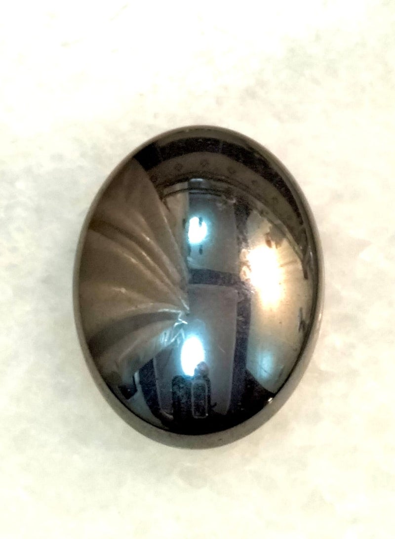 Natural Silver hematite Loose Gemstone (Pack of 1 Pc.) large oval shape, ring or pendant making Primmum Quality - Image 1