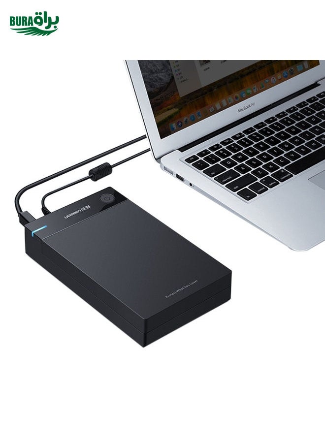BURAQ UGREEN US222 HDD Enclosure 2.5 / 3.5 inch SATA to USB 3.0 SSD Adapter Hard Disk Drive Box External HDD Case, Support UASP Protocol  - Image 1
