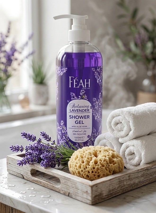 Feah Lavender Body Shower Gel 1000ML - Calming & Refreshing Fragrance Body Wash - Image 4