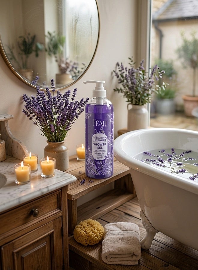 Feah Lavender Body Shower Gel 1000ML - Calming & Refreshing Fragrance Body Wash - Image 5