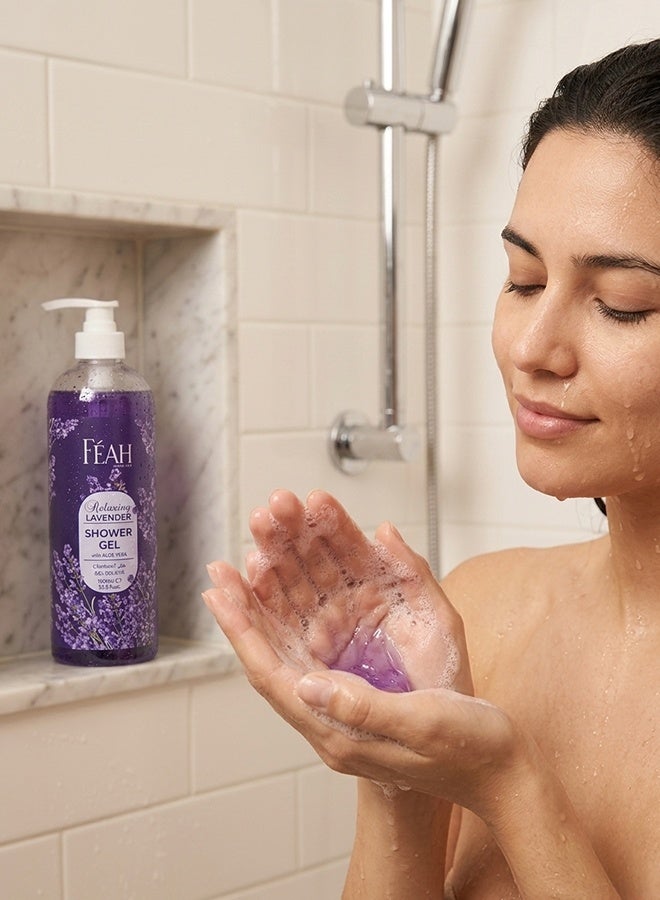 Feah Lavender Body Shower Gel 1000ML - Calming & Refreshing Fragrance Body Wash - Image 3