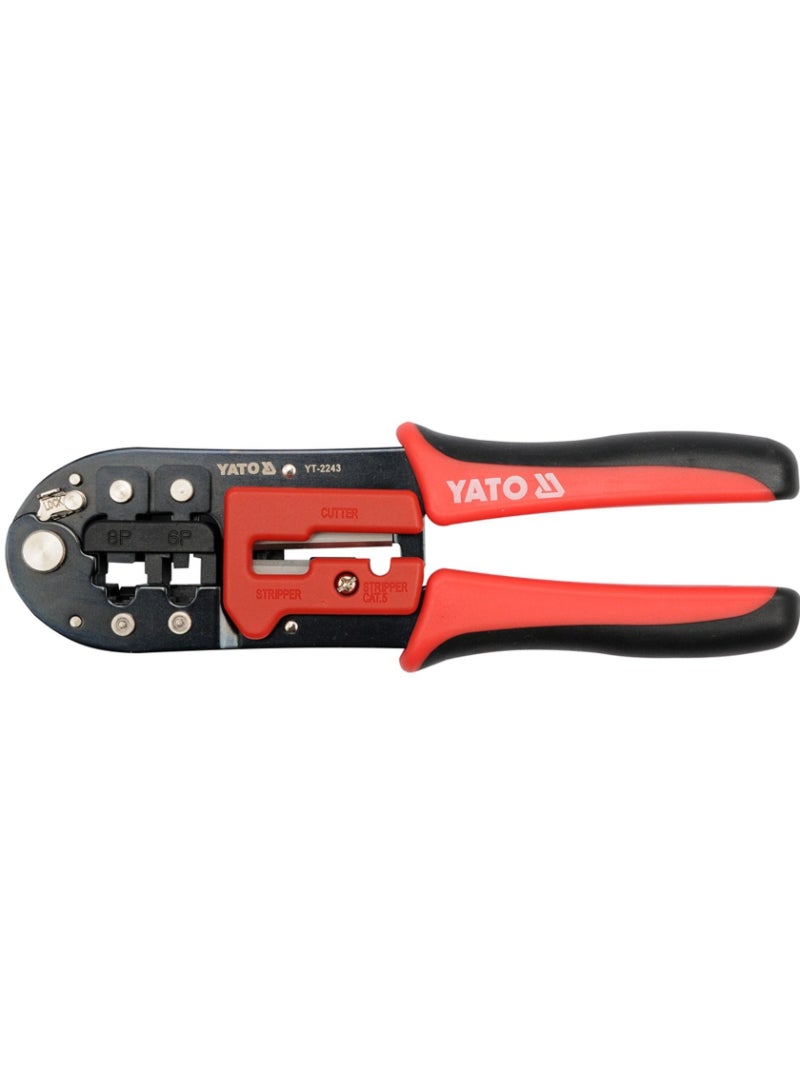 Yato YATO Ratchet Crimping Plier Telephone/Data 200mm RJ45/RJ11 YT-2243 