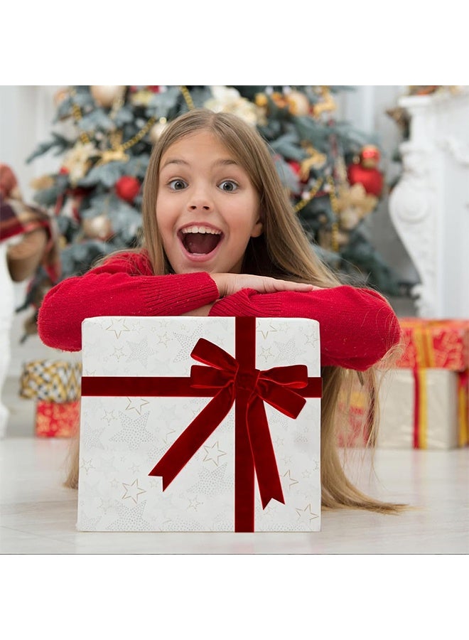 ليمون ٥ قطع من شرائط المخمل العتيق، بكرة واحدة، شريط مخملي ساتان لتزيين أكاليل الزهور، صناعة فيونكات يدوية، تغليف هدايا (بورجوندي، ١ سم، ١٠ ياردات) - Image 5