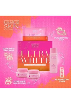 Hikari Hikari Skin Essentials Ultra White – Complete Rejuvenating Set with Day & Night Cream, Toner & Soap  - Image 3