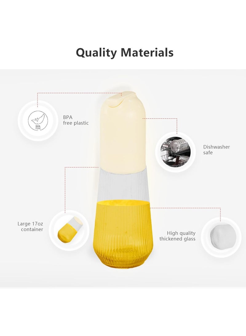 SYOSI Oil Sprayer for Cooking Olive Oil Dispenser Bottle for Kitchen Glass Oil Bottle Convenient Auto Flip Cap Olive Oil Glass Dispenser Bottle Essential Kitchen Gadgets Premium Oil Bottles - Image 5
