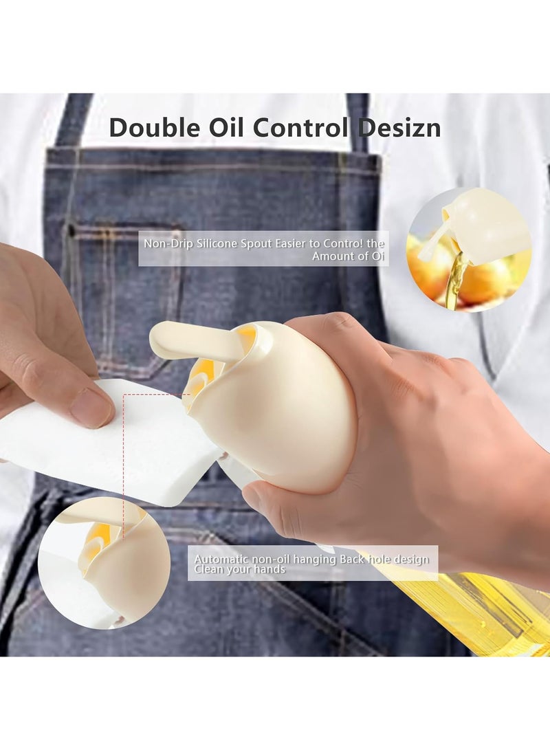 SYOSI Oil Sprayer for Cooking Olive Oil Dispenser Bottle for Kitchen Glass Oil Bottle Convenient Auto Flip Cap Olive Oil Glass Dispenser Bottle Essential Kitchen Gadgets Premium Oil Bottles - Image 4