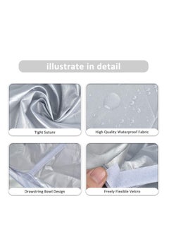 KASTWAVE Hair Cutting Cape Umbrella, Hairdressing Cloak Beard Shaving Waterproof Hairdressing Kit Haircut Accessories Salon Barber, Hair Cutting Waterproof Cloth Perm Hair Dyeing Clothing Gray  - Image 3
