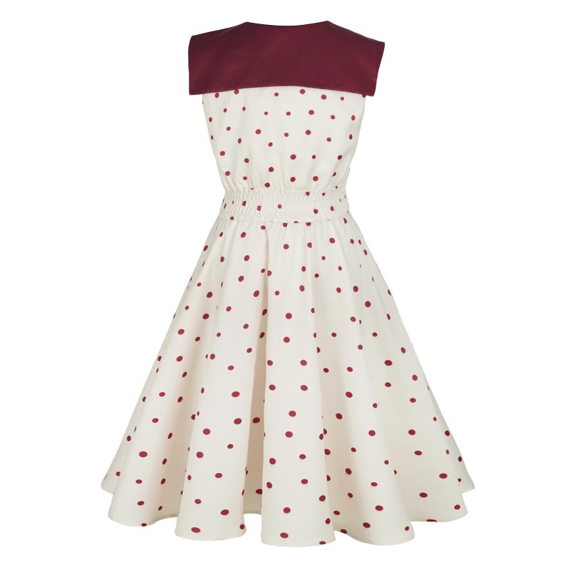 HIGAKI Women's 1950s Dress Tea Party V-Neck Sleeveless Dress(DR0065HB,2XL) - Image 5