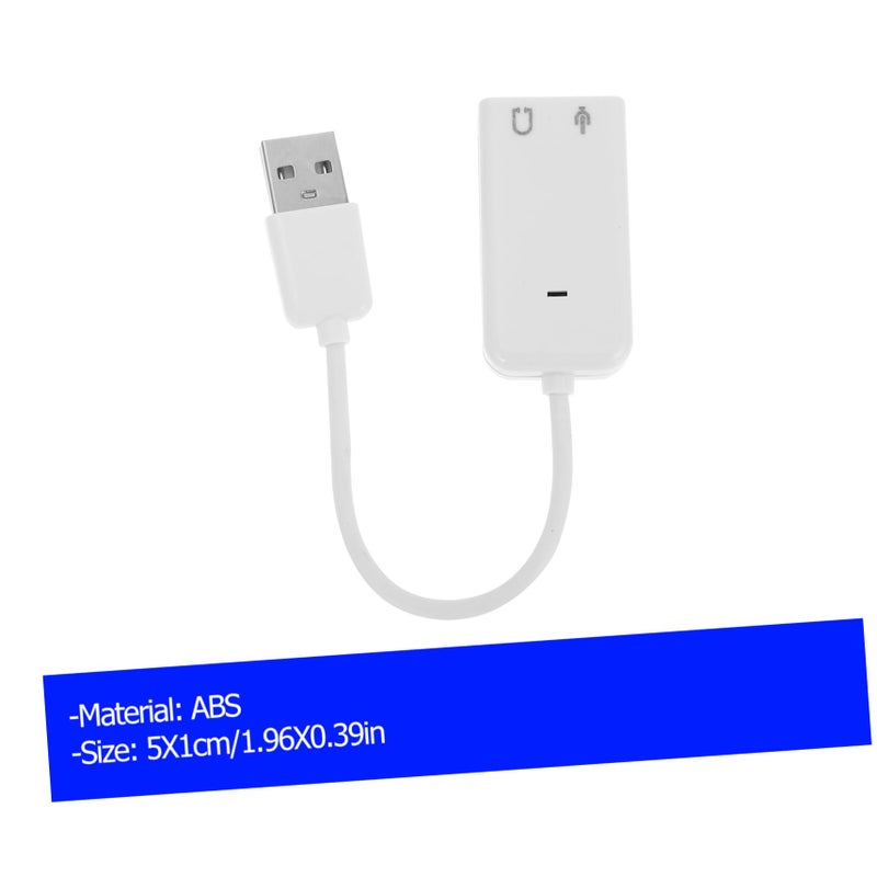 2 قطعة من محول بطاقة الصوت USB الخارجي المستقل مع تقليل الضوضاء، قم بتوصيله وشغله، مقبس ميكروفون وسماعة رأس - Image 3
