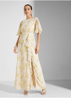 Anaya With Love Shirred Back Maxi Dress  Waterfall Ruffle Skirt  - Image 4