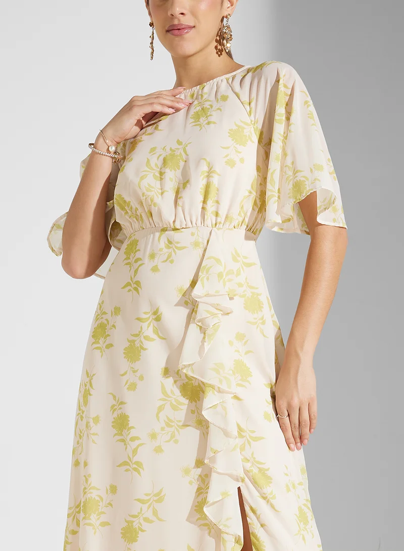 Anaya With Love Floral Ruffle Maxi Dress