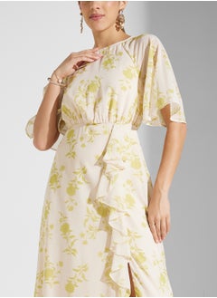 Anaya With Love Shirred Back Maxi Dress  Waterfall Ruffle Skirt  - Image 3