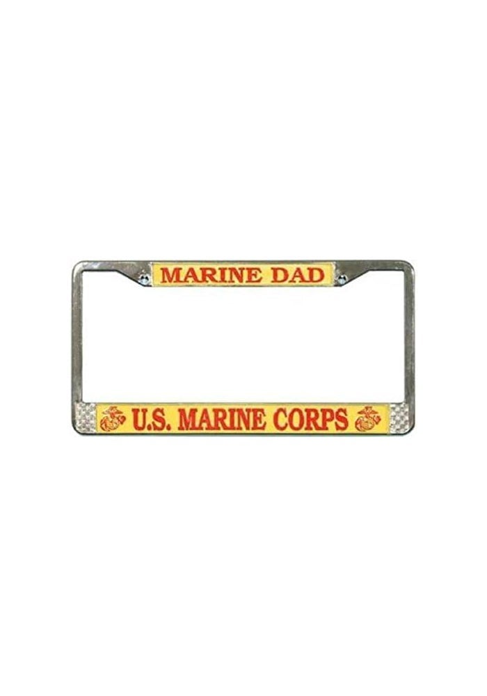 Mitchell Proffitt U.S. Marine DAD License Plate Frame - Chrome - Image 2