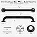 Conwithna Shower Grab Bars for Bathtubs and Showers Stainless Steel Handicap Grab Bars for Shower Anti Slip Safety Shower Grab Bars for Bathroom Holds up to 500LBs 12 L x 1 D Matte Black - Image 4