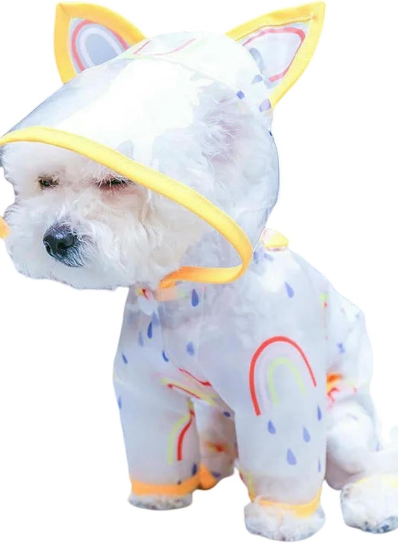 GGOOT Pet Raincoat Dog Waterproof Clothes Dogs Apparels Small Clothing Pieces Hooded For Supplies Products-yellow-m  - Image 1