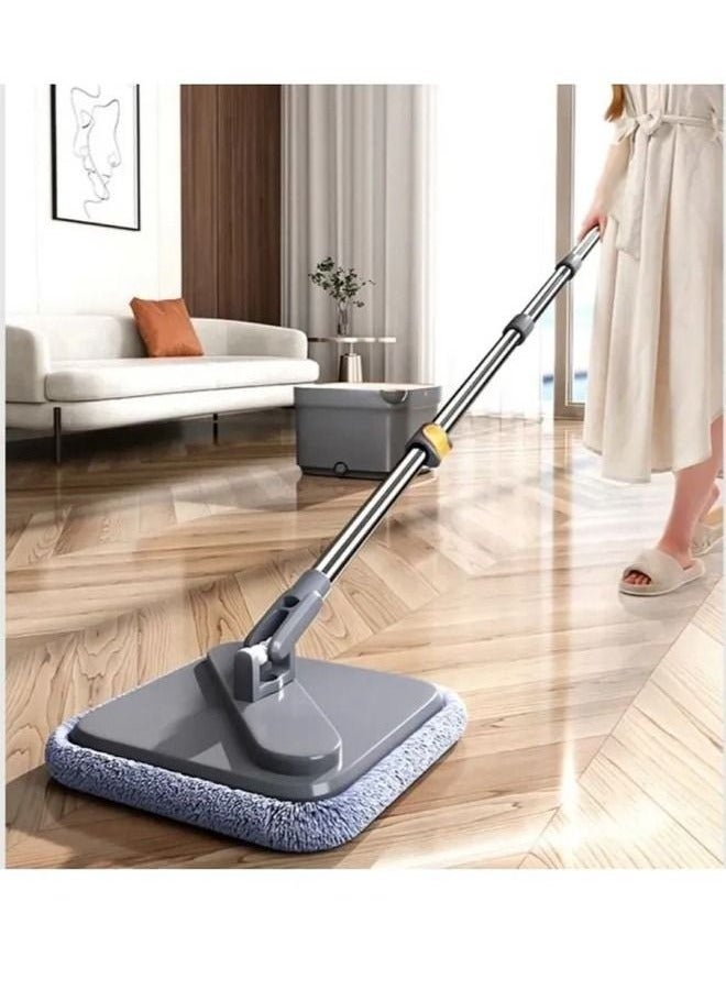 HOMESTAR Microfiber Rotary Mop and Bucket for Hands-Free Floor Cleaning with 4 Spare Parts - Image 3