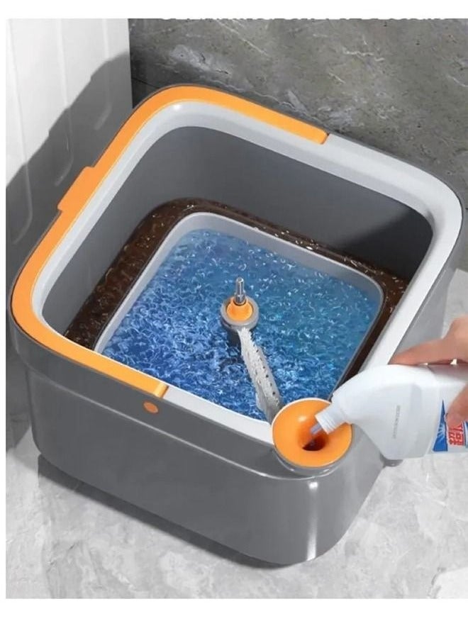HOMESTAR Microfiber Rotary Mop and Bucket for Hands-Free Floor Cleaning with 4 Spare Parts - Image 4