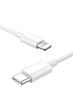 Generic A1703 USB-C to Lightning PD Cable - 30W Fast Charging - 1 Meter-WHITE  - Image 1