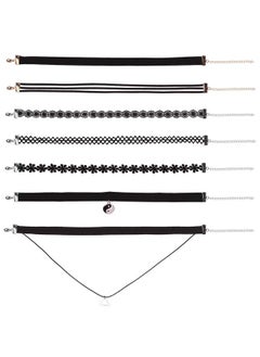 Akstore 8 Pcs Classic Layered Cute Black Velvet Choker Necklace Womens (8)  - Image 2