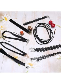 Akstore 8 Pcs Classic Layered Cute Black Velvet Choker Necklace Womens (8)  - Image 5