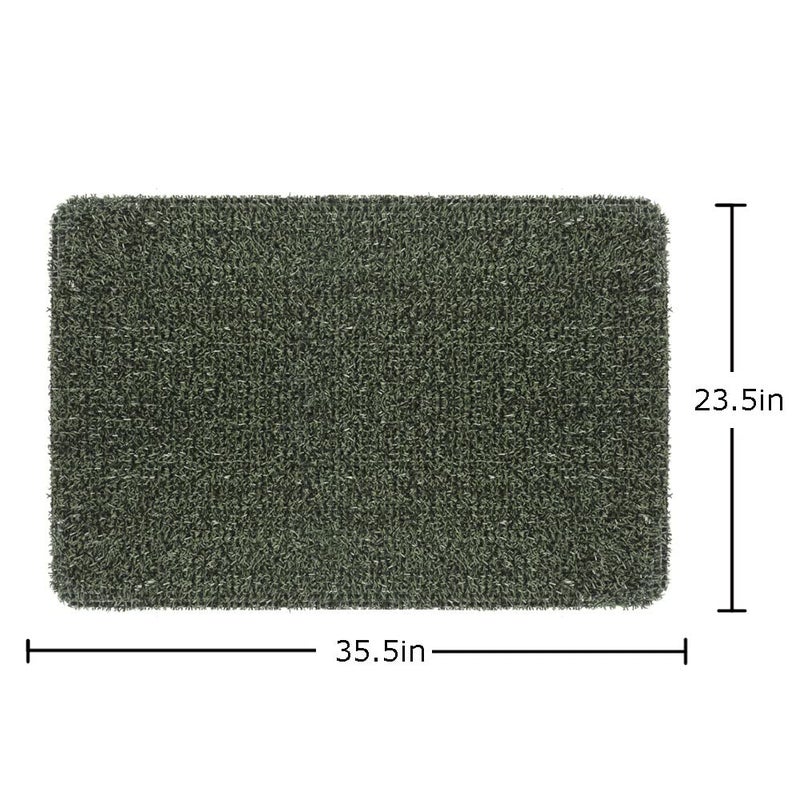 Clean Machine آلة تنظيف 10376912 سجادة مدخل لالتقاط الأوساخ من أستروتيرف 23.5" × 35.5" ، فلير إيفرغرين - Image 4