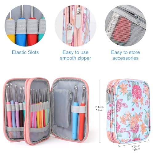 Vodiye 21 Sizes Ergonomic Crochet Hooks Set 0.5–10.0mm with Case, Soft Grip Crochet Needles for Crocheting Comfort - Image 4
