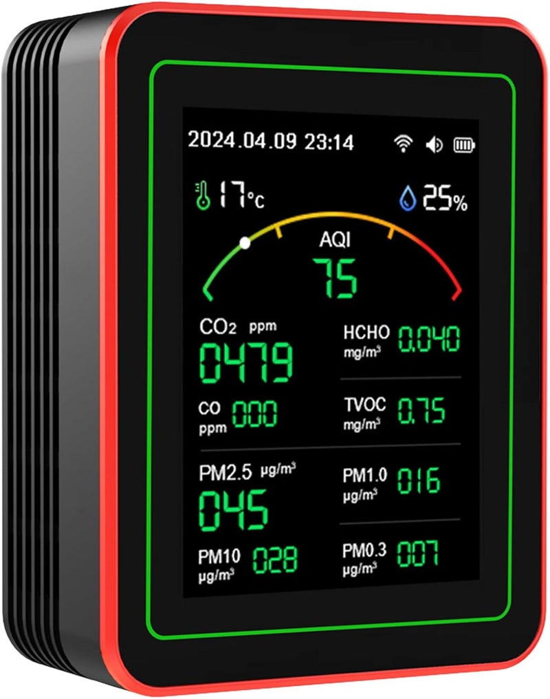 Air Qualities Detector for Home Air Qualities Pollution Meter CO2 PM2.5 Formaldehyde TVOC Temperature Testing Meter Detectors - Image 3