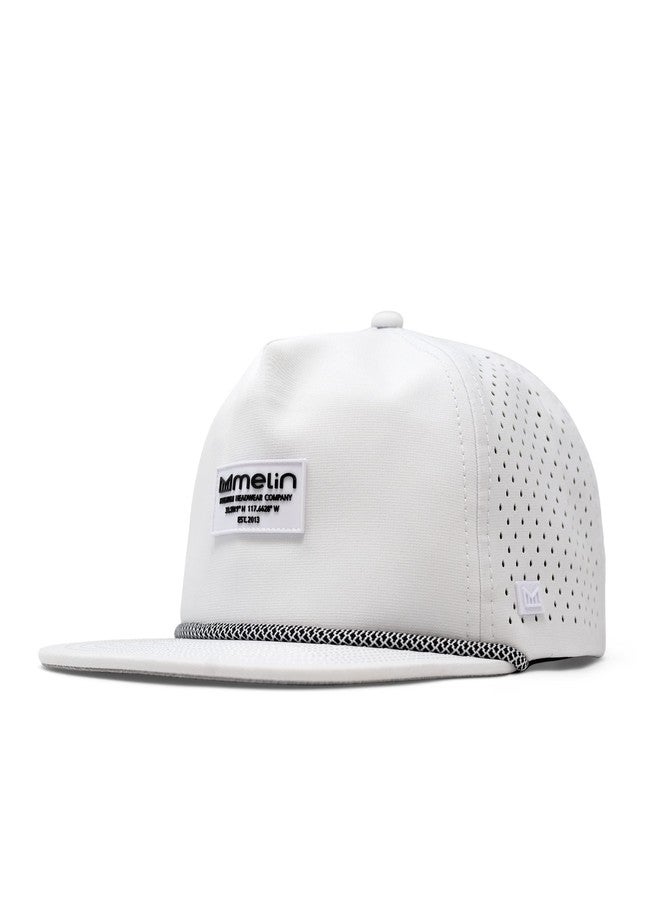 melin Coronado Brick Hydro, White, Men's Rope Hat, Water-Resistant Fitted Baseball Caps for Men & Women, Golf, Running, or Workout Hat, Medium-Large - Image 1