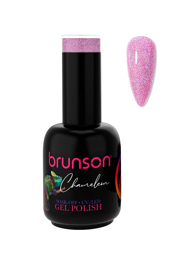 brunson 18ml Chameleon Gel Nail Polish: Glossy Shine, Long-Lasting Soak-off UV/LED Gel for Nail Art French Manicure Pedicure. Salon Quality, Chip Resistant, Trendy Sparkly Acrylic Nails. - Image 1