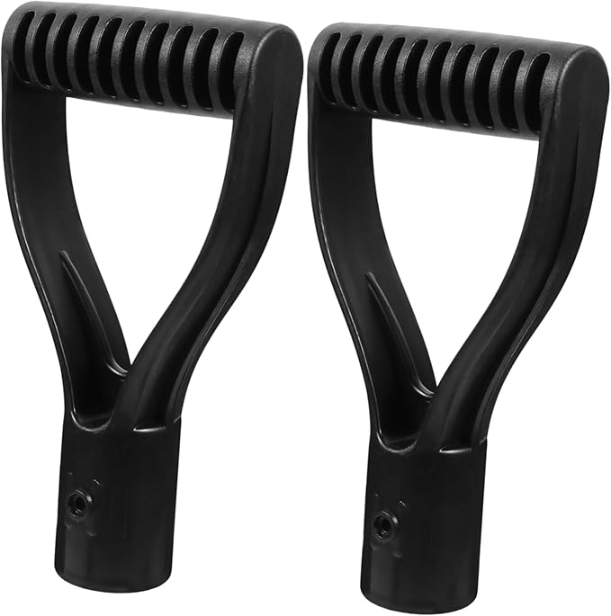 2 Pack D Shaped Plastic Shovel Handle Replacement Durable Non Slip Grip - Image 1