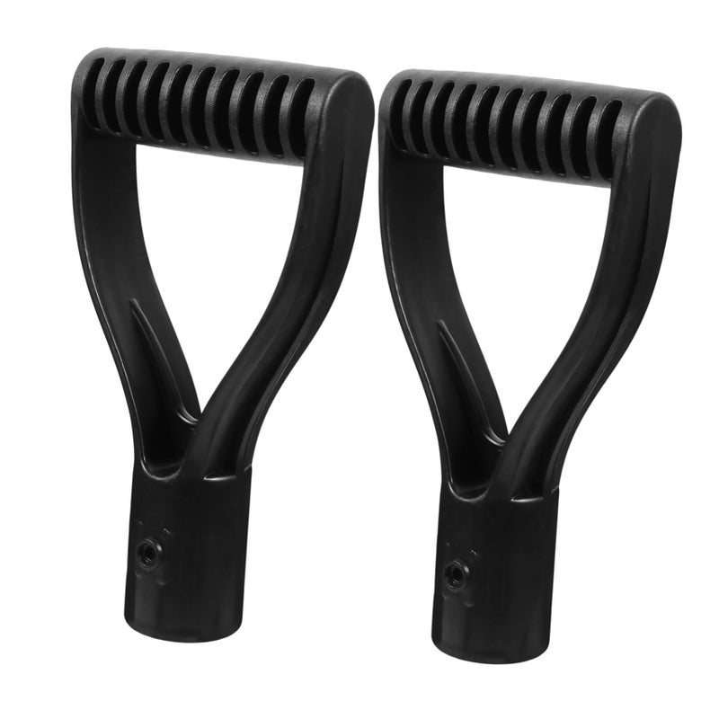 2 Pack D Shaped Plastic Shovel Handle Replacement Durable Non Slip Grip - Image 2