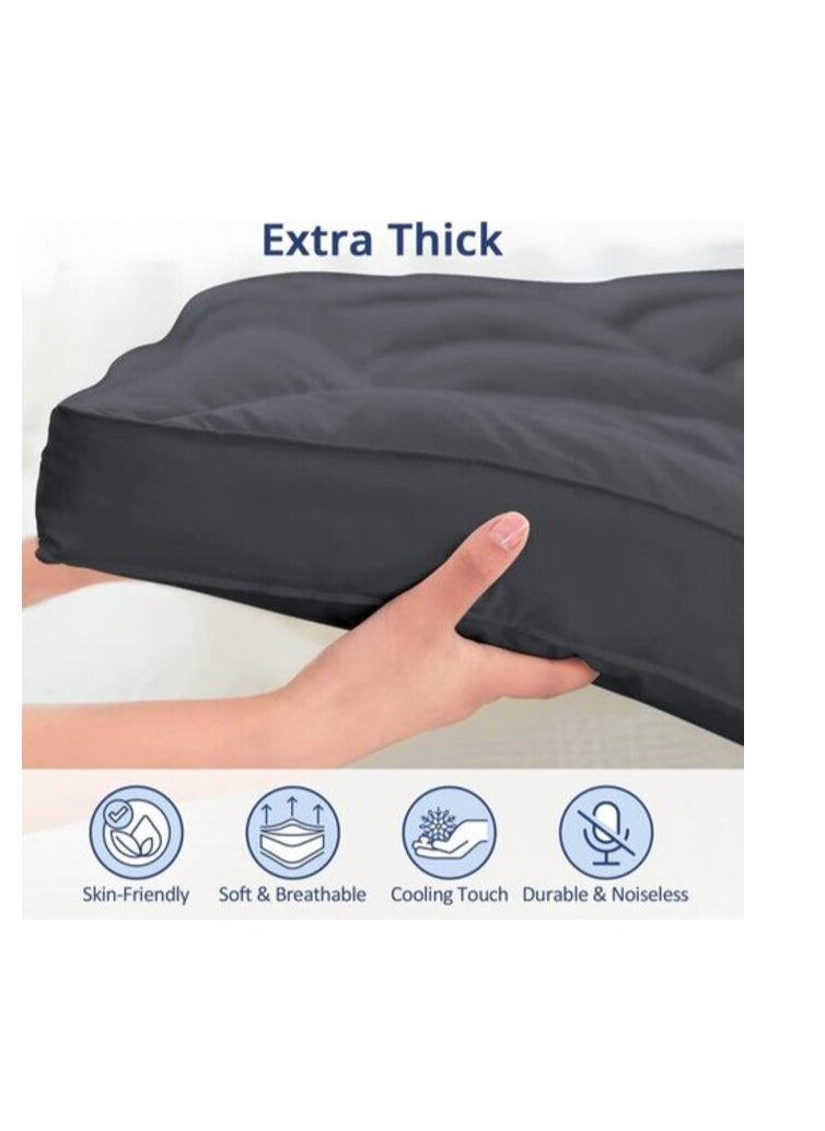 DEEP SLEEP Every Night Deep Sleep Mattress Topper Soft Comfort White 500 GSM (Gray, Single Size - W 90 X L 200 Cm)  - Image 5