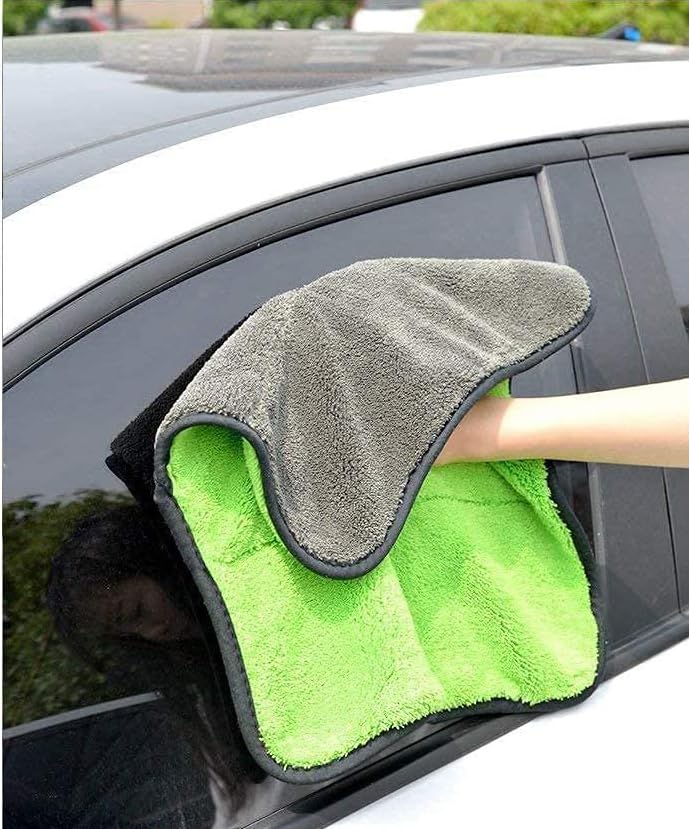 MAX 800 GSM Microfiber Cloth for Car Cleaning (4 Pcs) - Ultra Soft, Thick Plush, Double Sided Microfiber Towel for Car Cleaning, Washing, Detailing, 30 x 40 cm, Multicolour - Image 4