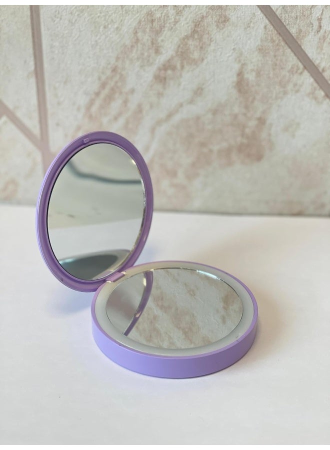 SAFENHAND Dimmable LED Lighted Compact Makeup Mirror, 1x/10x Magnification, 2-Sided, Portable for Purse, Handbag, Travel  - Image 1