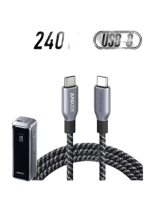 Anker Prime Power Bank, 20,100mAh 3-Port Portable Charger with 220W Output, Two-Way Charging, Flight-Approved, App Control, For MacBook, iPhone 17/16/15 Series, and More, Charging Base Not Included & Prime USB C to USB C Cable, 240W 6 ft Fast Charging USB C Cable, Upcycled-Braided Nylon with High Durability, USB 2.0 Cable for iPhone 17/16 Series, MacBook, iPad, Samsung, Huawei, Xiaomi, Vivo Bundle - Image 1