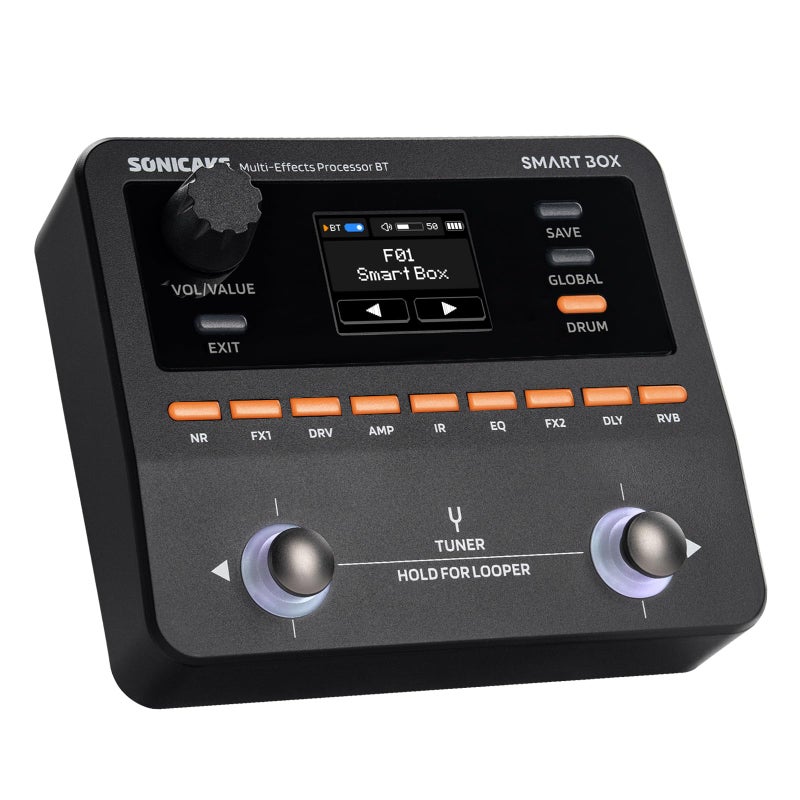 SONICAKE QME-20 Smart Box - Multi Effects Pedal for Guitar with 130+ Effects, NAM/IR Support, Looper, Built-in Tuner/Metronome, Portable Effects Processor with USB Audio Interface, Stereo Output - Image 1