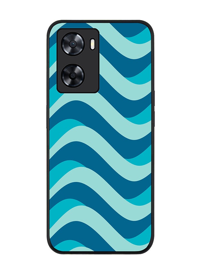 Stylizedd Rugged Black edge case for OnePlus Nord N20 SE Slim fit Soft Case Flexible Rubber Edges Anti Drop TPU Gel Thin Cover - Curvy Blue - Image 1