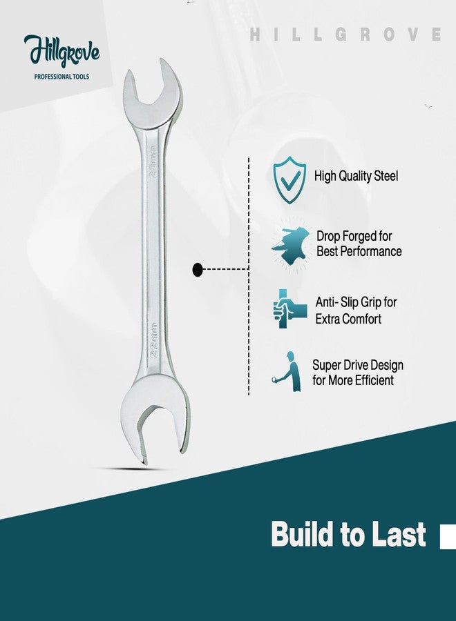 HillgroveHGCM166M1 Universal Multi-Function Professional 8Pcs Double Open Ended Wrench Set Spanner Hand Tool with 2in1 Screwdriver - Image 4