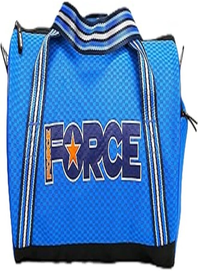 FORCE - Force Sports Bag Mesh | Durable & Stylish | Gym Workout Travel Beach | 45x25x25 cm | Blue with Blue Straps - Image 1