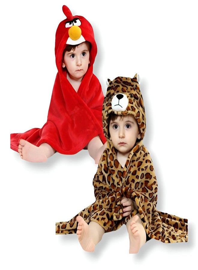 First Kick مناشف استحمام الأطفال من فيرست كيك، عبوة من مناشف سريعة الامتصاص بغطاء للرأس للأطفال حديثي الولادة، للأولاد والبنات، عبوة من قطعتين (0-6 أشهر، الطول 83 سم × العرض 80 سم). - Image 1