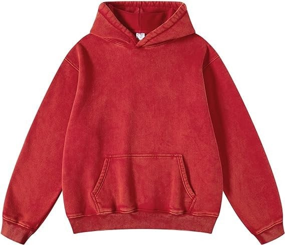 Vintage Batik Making Old Sweatshirt Bright red