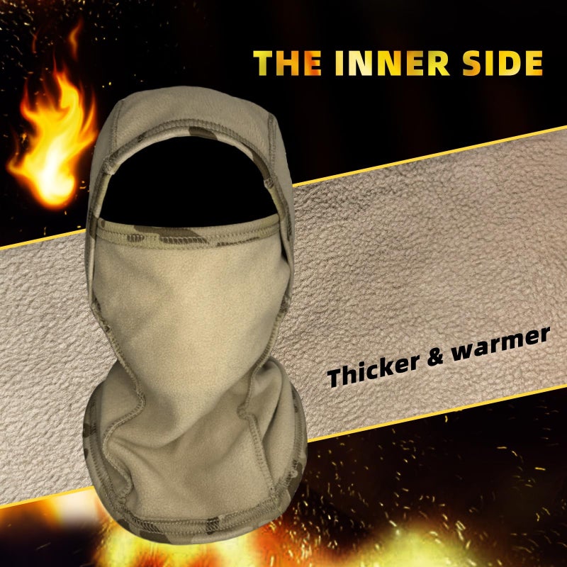 XY3545HS Camo Military Warm Balaclava for Winter Outdoors-Ski Maskï¼ŒHuntingï¼ŒFishingï¼ŒMotorcycle Windproofï¼ŒUnisexï¼ŒElastic (Camo cp) - Image 3