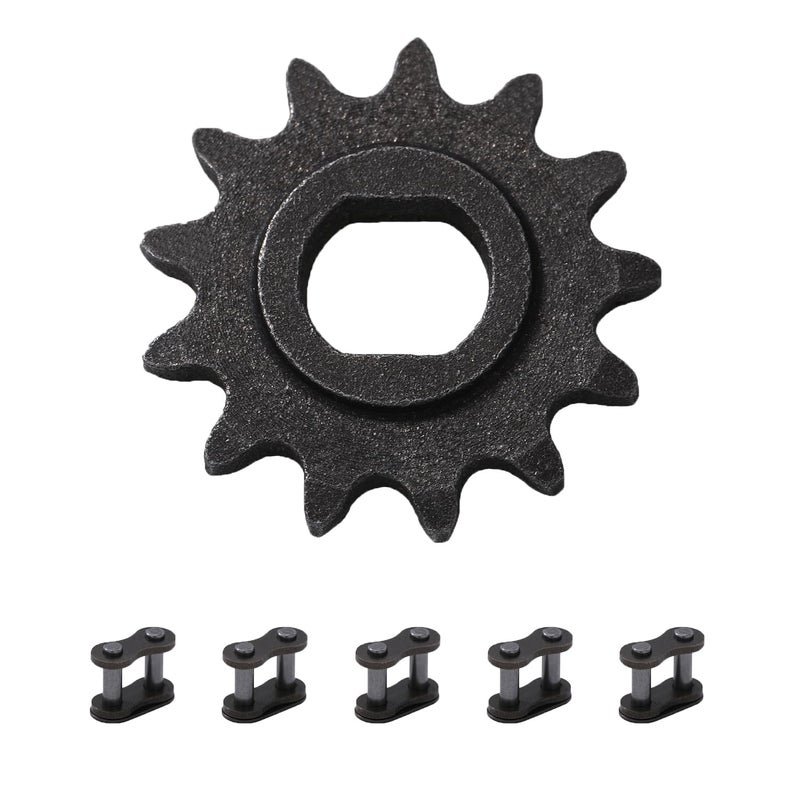 KAMIER Upgraded 25H Chain 13T Teeth Motor Sprocket Master Link Replacement for Razor MX500 MX650 SX500 Mcgrath Dirt Rocket Bike RSF650 MY1020 Motor Kids Electric Scooter Mini Bike Go Kart Cart Parts