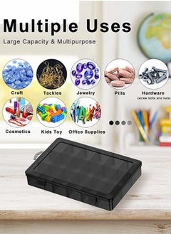 Plastic Compartment Organizer Container with Adjustable Dividers, Bead Storage Box Case 18 Removable Grids for Jewelry Cosmetics Craft Tool Tackle Pills Small Accessories (Black) - pzsku/Z6A8B56A133A5B8D9B839Z/45/_/1666862069/afc0b447-9932-45c4-9d55-1c99e6900e51