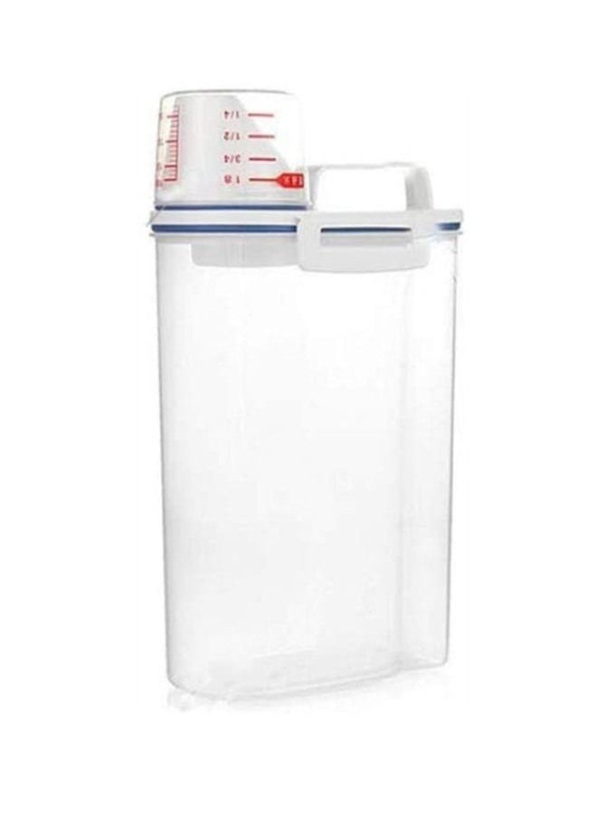 BLOOMING TIME 2KG Plastic Cereal Dispenser Storage Box Kitchen Food Grain Rice Container  - Image 2