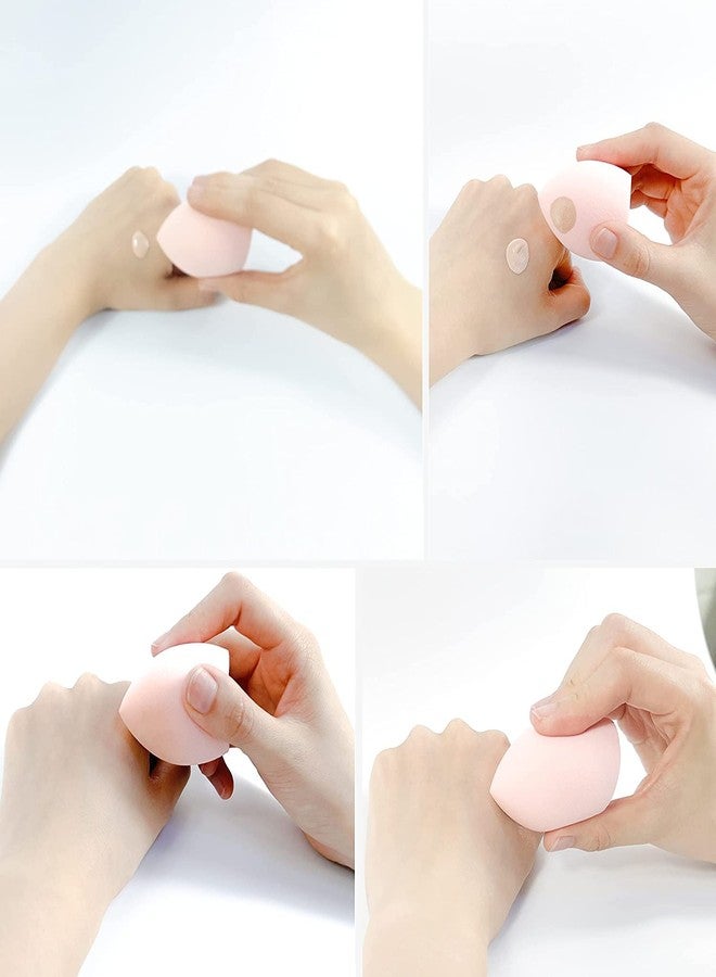 Getmecraft Pcs Dry and Wet Use Makeup Sponge Set with Storage Case, Blender Beauty Foundation Blending Sponge for Liquid, Cream, and Powder with Egg Sponge Blending Holder Box, Multi-Pink colored - Image 5