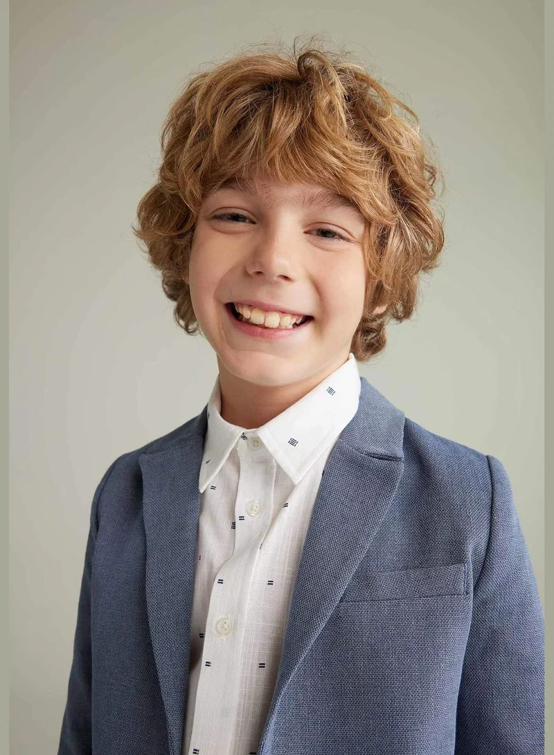 DeFacto Boy Blazer Collar Long Sleeve Woven Jacket